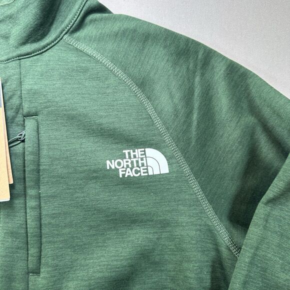 NWT THE NORTH FACE Men's Sweater Size Small Pine Needle Green Half Zip Fleece - Picture 3 of 6